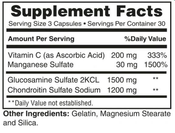 ALEVITOR PLUS (GLUCOSAMINE,CHONDROITINE,VITAMIN C,MANGANESE) 90 caps