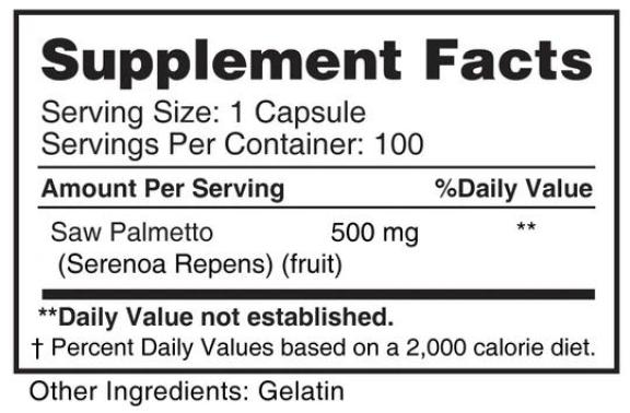 SAW PALMETTO 500 MG